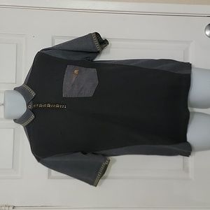 Vintage McDonalds Employee Uniform Med Polo Pocket Shirt Gray Timeless Elements.